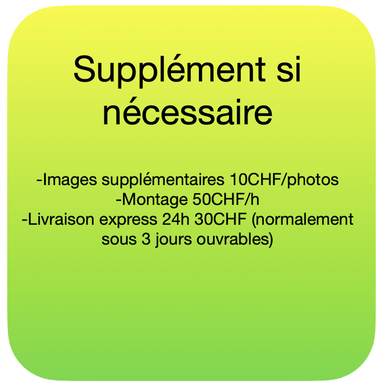 Prestations supplémentaires