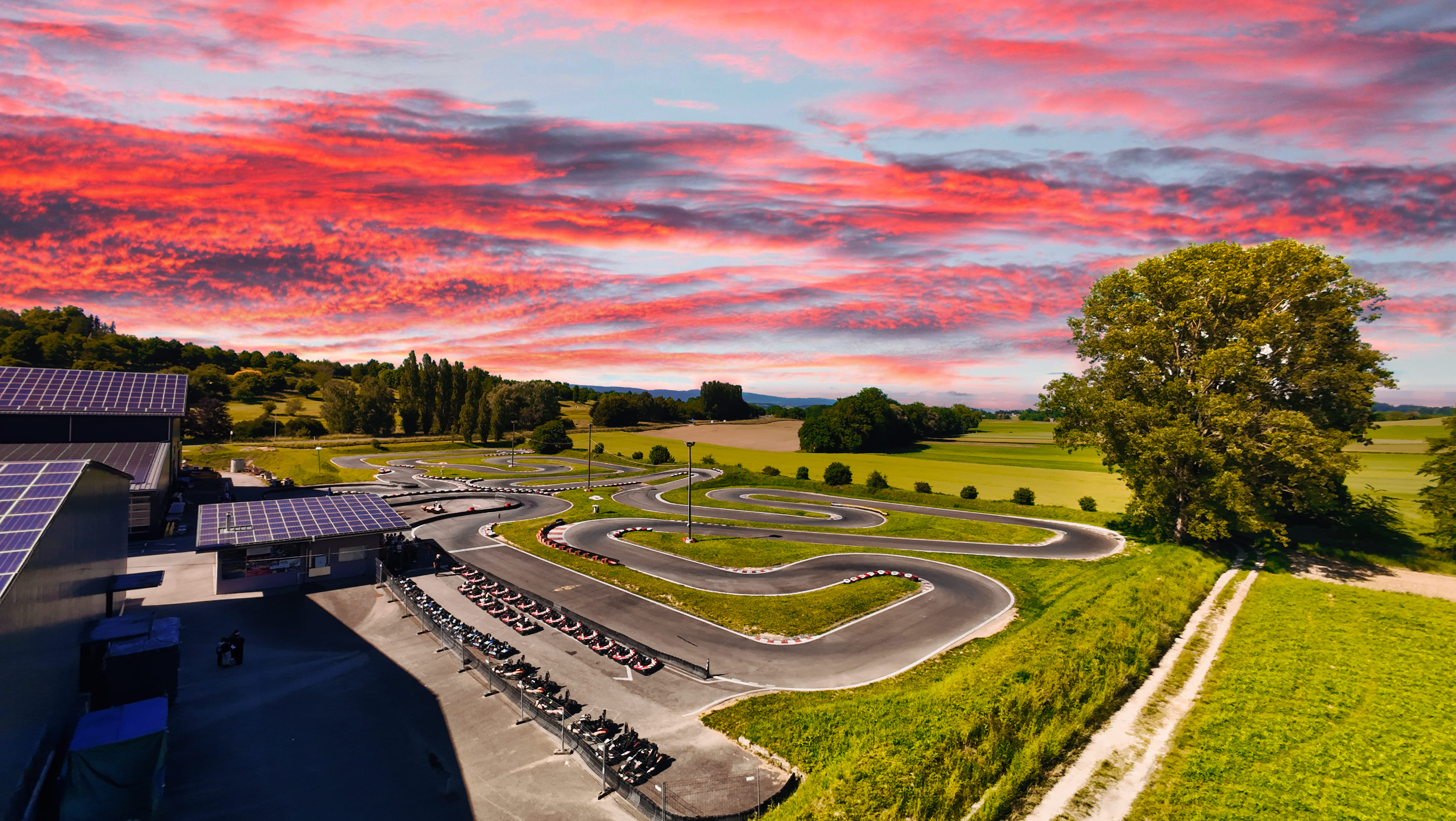 Karting Payerne vue aérienne